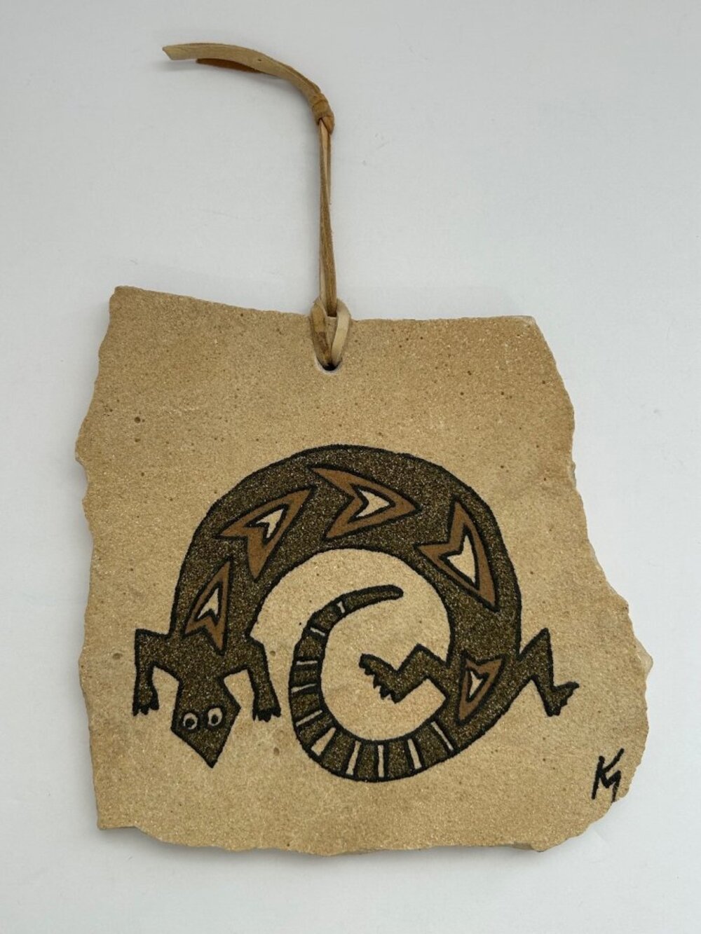 Hohokam Natural Sands Lizard Petroglyph-style Southwestern Native American Art